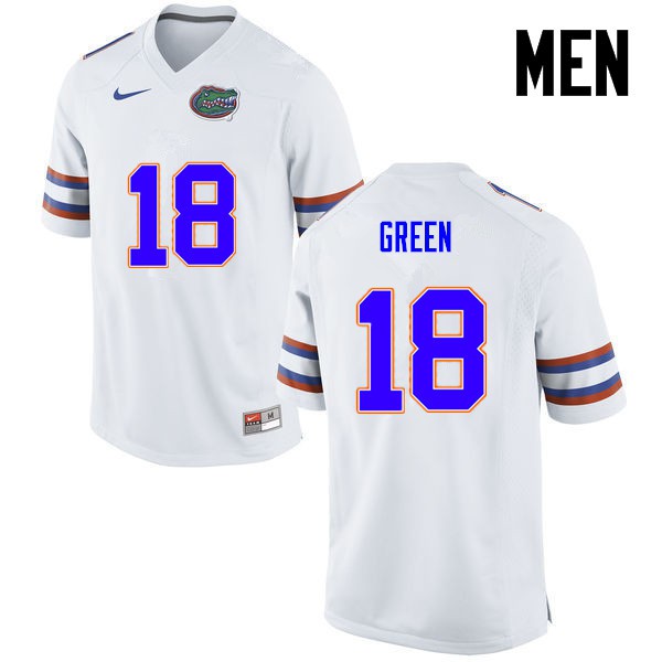 Florida Gators Men #18 Daquon Green College Football White